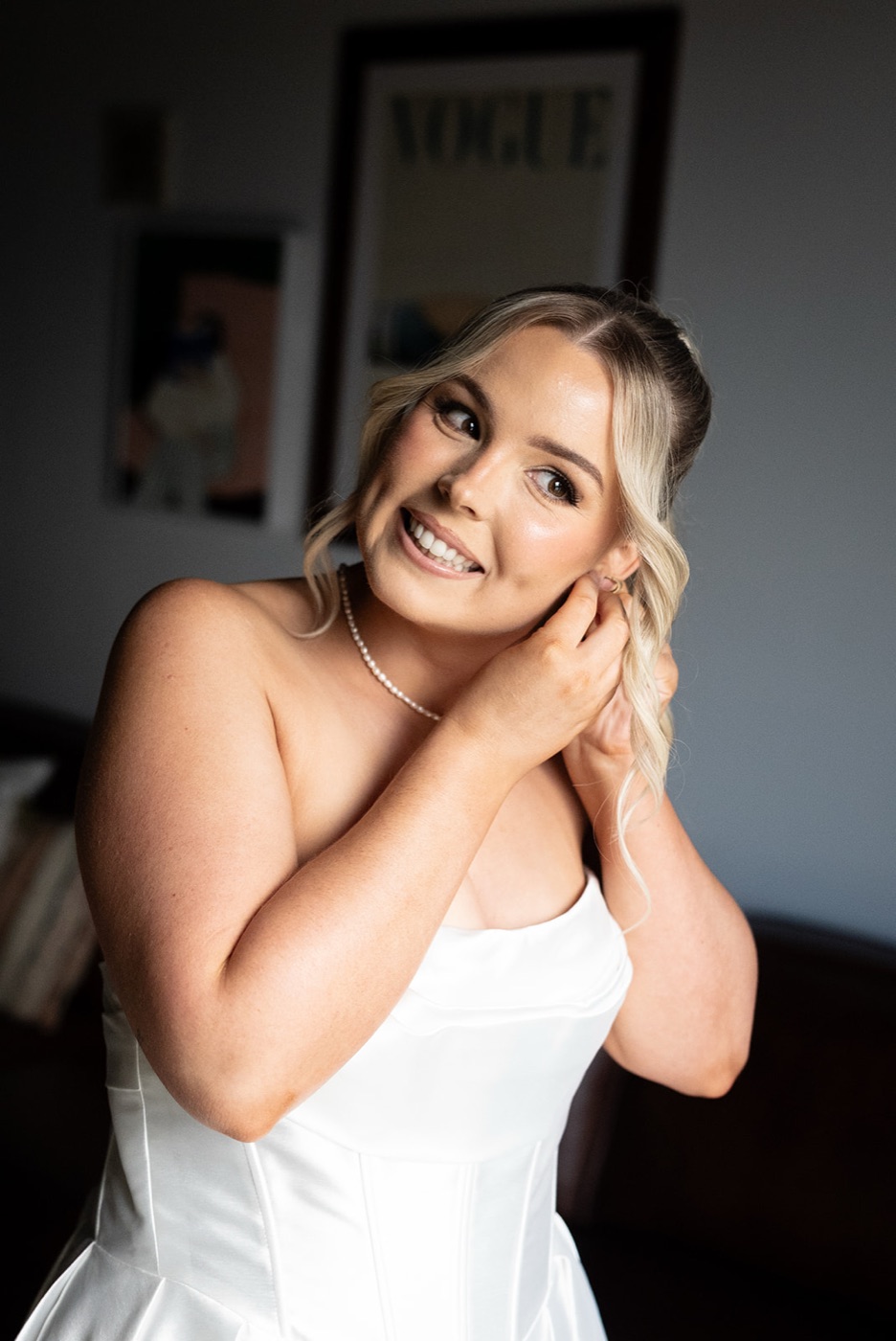 Bride getting ready