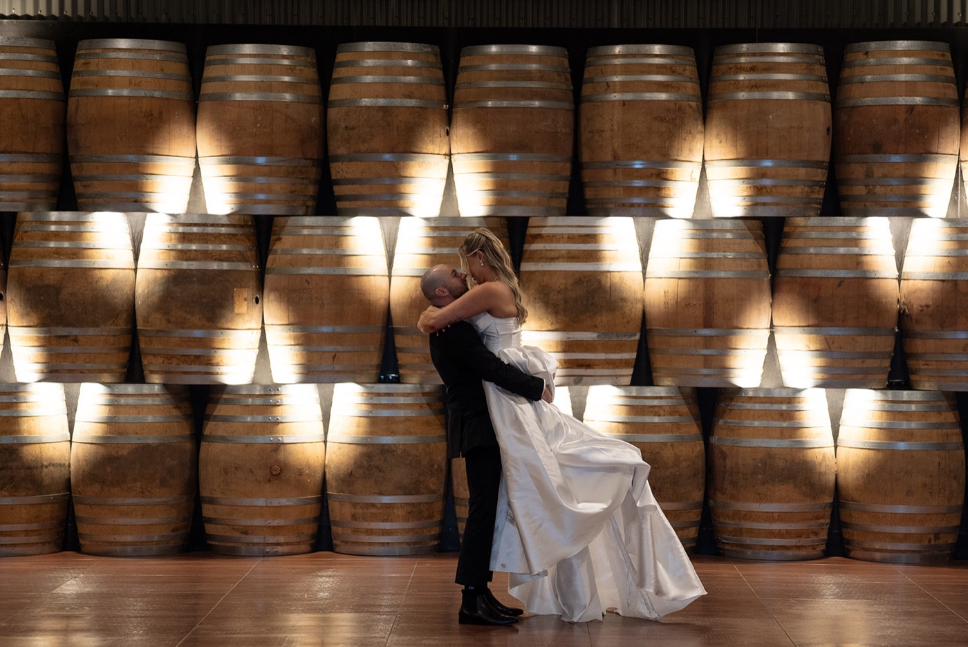 First dance in the barrel room