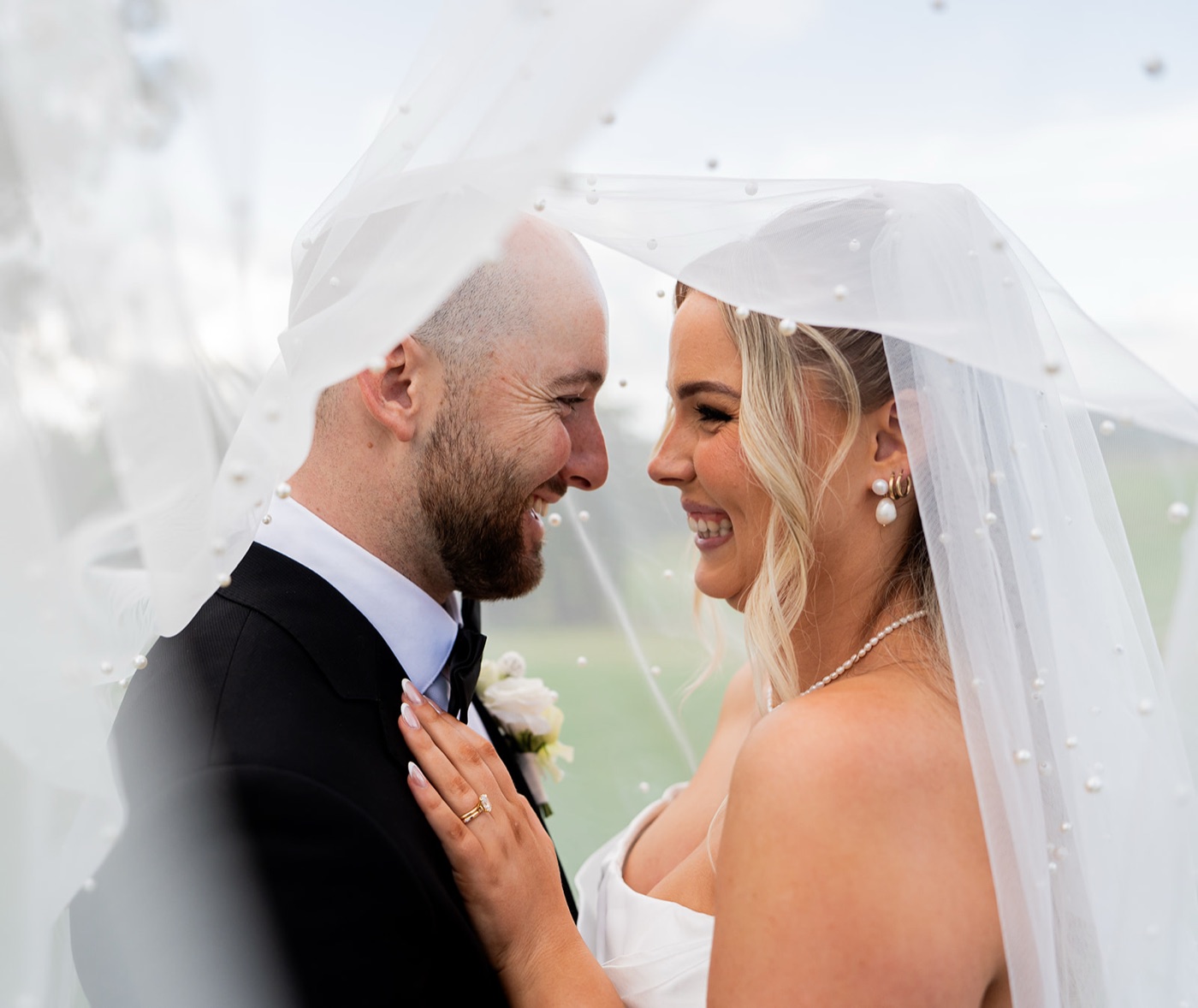 Couple under the veil