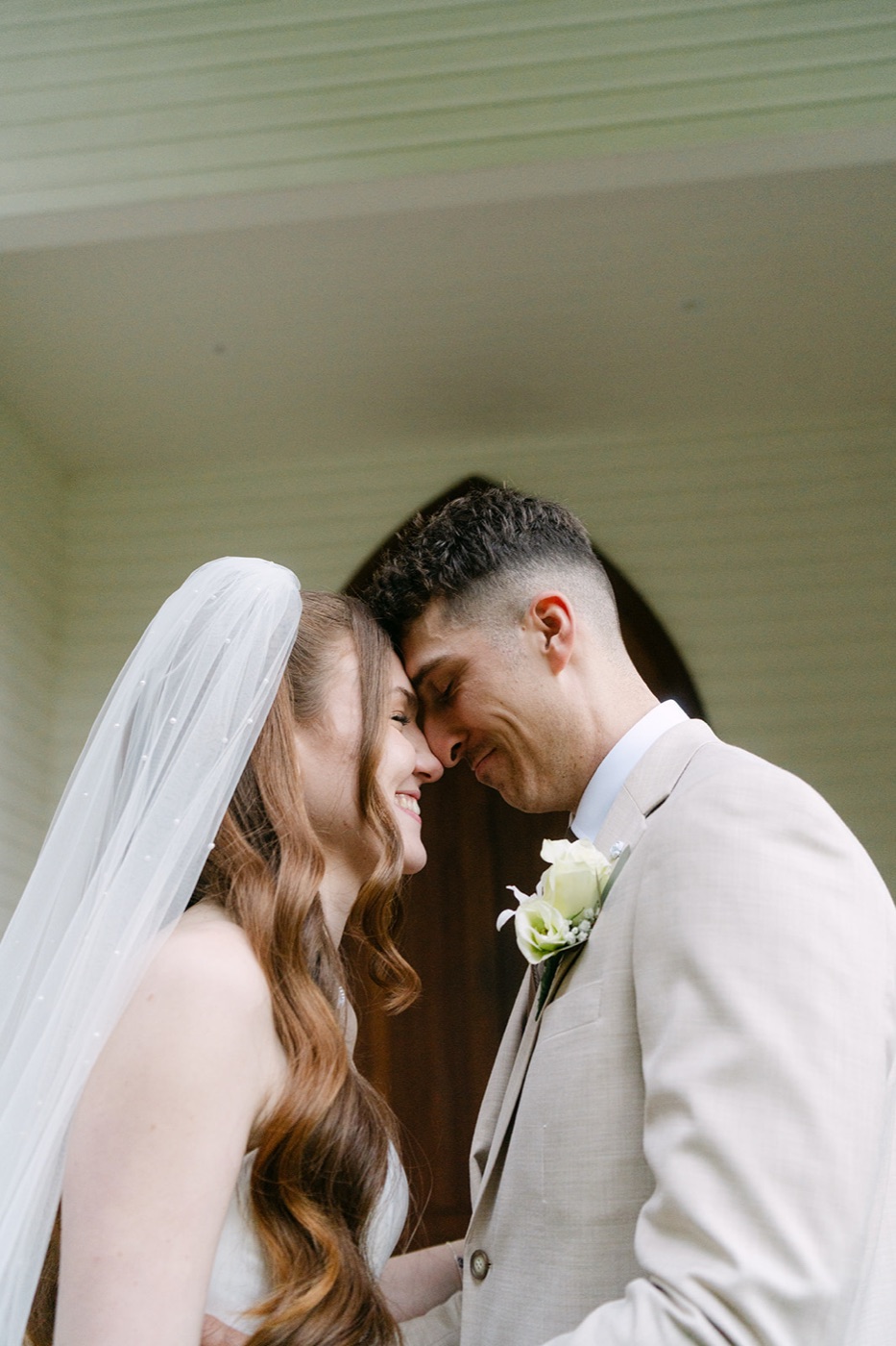 Couple forehead to forehead